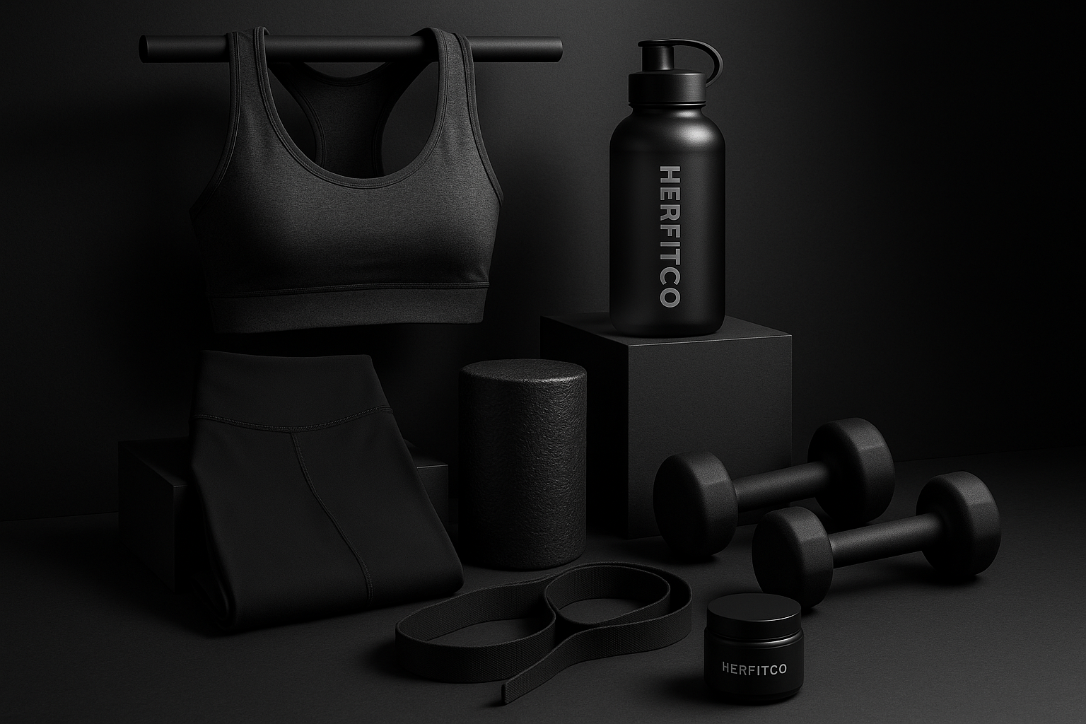 a neutral color black/gray/white image that showcases some of our products and relates to us